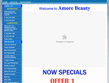 Tablet Screenshot of amorebeauty.com.au